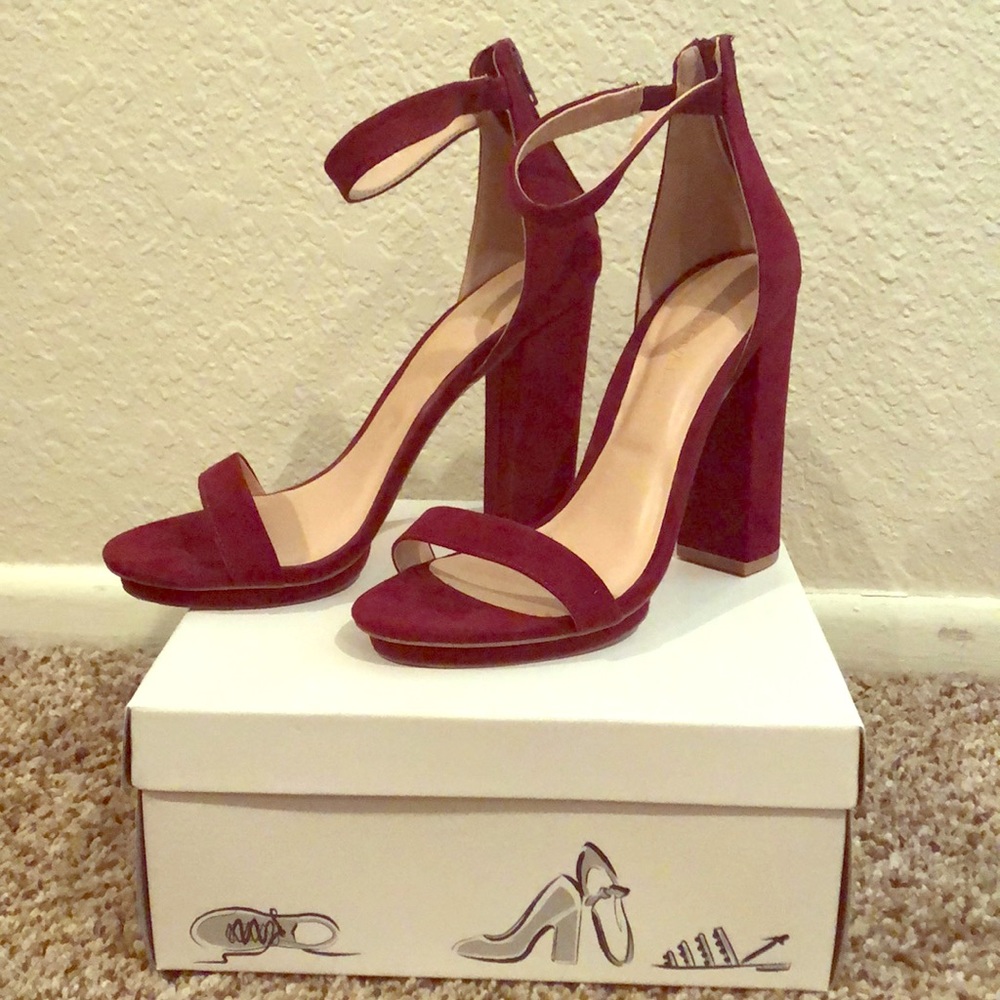 Wine colored heels